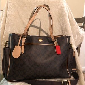 Authentic Coach Monogram Baby Tote